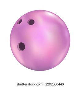 pink bowling ball illustration