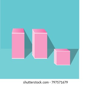Pink box for product
