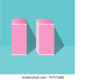 Pink box for product
