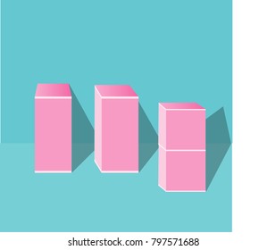 Pink box for product
