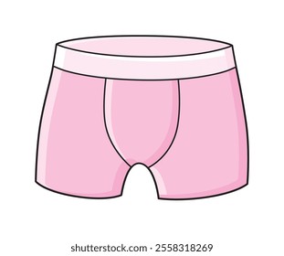 Pink boxer shorts isolated vector illustration