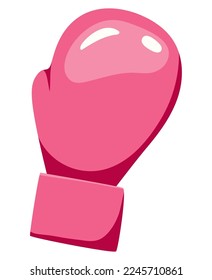 pink boxing glove design over white