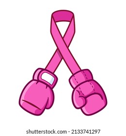 Guantes boxeo rosados y