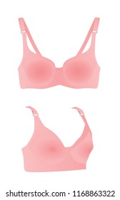 Pink  bra. vector illustration