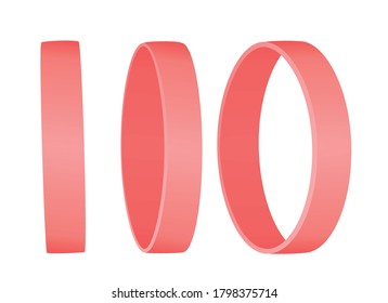 Blanco de pulsera rosa. ilustración vectorial