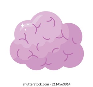 diseño de cerebro rosa sobre blanco
