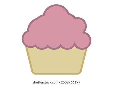 Pink breakfast cake and sponge cake
