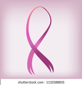 pink breast cancer awareness ribbon vector