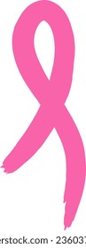 Pink breast cancer awareness ribbon