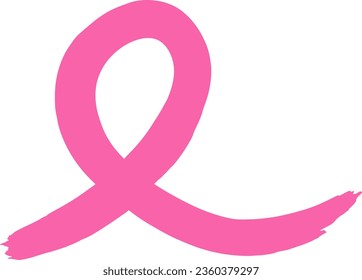 Pink breast cancer awareness ribbon