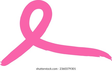 Pink breast cancer awareness ribbon