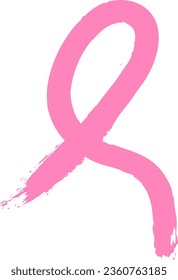 Pink breast cancer awareness ribbon