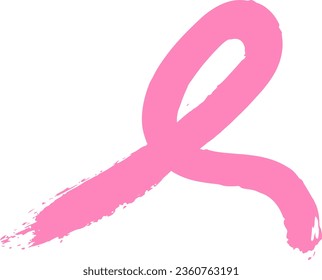 Pink breast cancer awareness ribbon