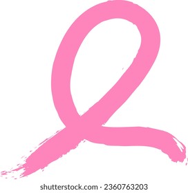 Pink breast cancer awareness ribbon