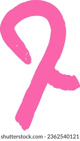 Pink breast cancer awareness ribbon