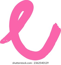 Pink breast cancer awareness ribbon