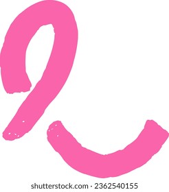 Pink breast cancer awareness ribbon