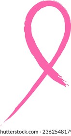 Pink breast cancer awareness ribbon