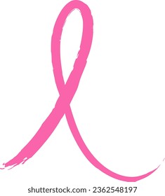 Pink breast cancer awareness ribbon