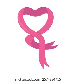 Pink Breast Cancer Awareness Ribbon Vector - 08