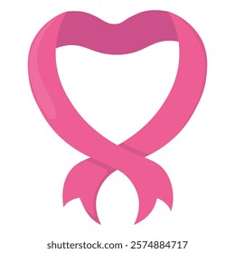 Pink Breast Cancer Awareness Ribbon Vector - 02