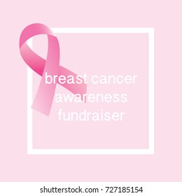 Pink breast cancer awareness ribbon