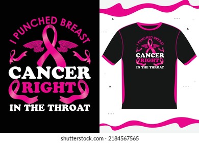 pink Breast cancer awareness T-shirt design lettering design