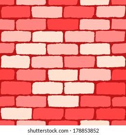 Pink Brick Seamless background. EPS10 vector illustration.