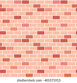 pink brick wall seamless vector pattern background illustration