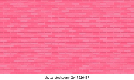 Textura de pared de ladrillo rosa ideal para fondos, diseño digital y temas decorativos modernos con un tono suave y juguetón.