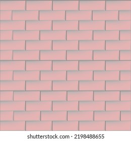 pink brick wall Vector illustration textures, virtual walls use wallpapers or backgrounds.