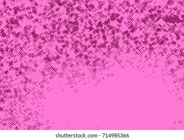 Pink bright abstract graphic dotted in comic style page background template. Halftone retro image backdrop layout. Vector illustration