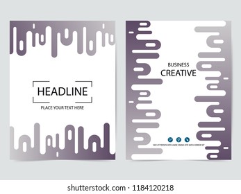 pink Brochure design template vector. Green abstract square cover book portfolio presentation poster in A4 layout. Flyers report business magazine.