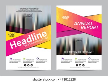 Pink Brochure Layout design template. Annual Report Flyer Leaflet cover Presentation Modern background. illustration vector in A4 size