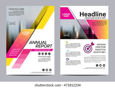 Pink Brochure Layout design template. Annual Report Flyer Leaflet cover Presentation Modern background. illustration vector in A4 size