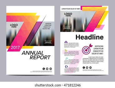 Pink Brochure Layout design template. Annual Report Flyer Leaflet cover Presentation Modern background. illustration vector in A4 size