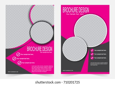 Pink Brochure template flyer design, abstract template for annual report, magazine, poster