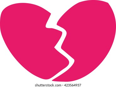 Pink broken heart