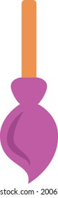 Pink broom, illustration, vector on a white background.