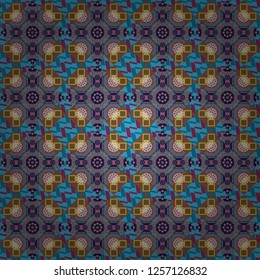 Pink, brown and blue polygonal illustration consisting of rectangles. Creative geometric seamless pattern. Vector rectangular design for your business.