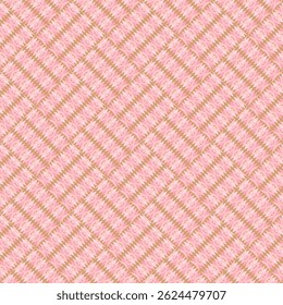 Fondo a cuadros marrón rosado, patrón de tela, papel de regalo, patrón transparente 