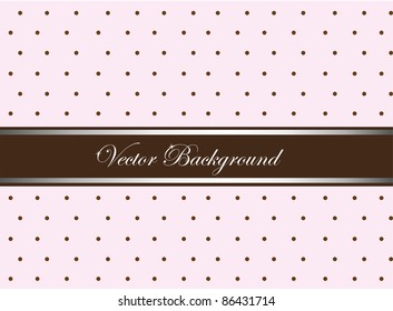 pink and brown cute with circles background. vector
