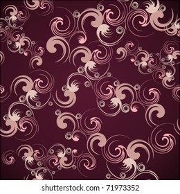 Pink brown openwork background  with curled petals