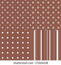 pink and brown pattern set