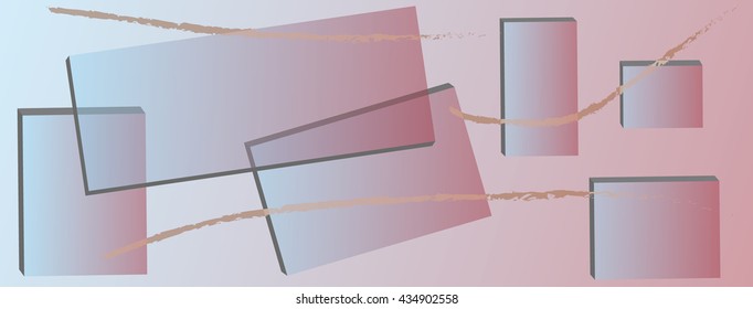 pink and brown rectangles, stripes, abstract background