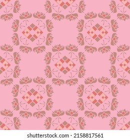 Pink and brown vector seamless pattern