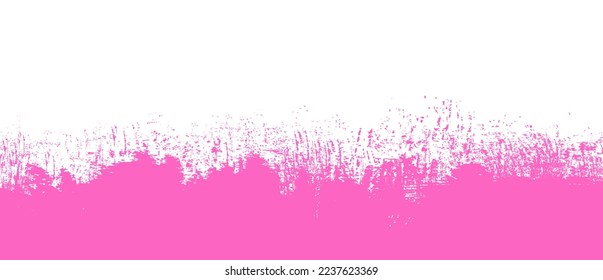 rosafarbener Pinselstrich, Hintergrund. Rosa Splash auf der Hintergrund. Pinselhintergrund für Tapeten, Schmutzspritzer-Vorlage, Schmutzbanner, Aquarell-Design, schmutzige Textur. Trendpinselhintergrund, Vektorgrafik