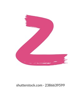 Pink Brush Stroke Design Element