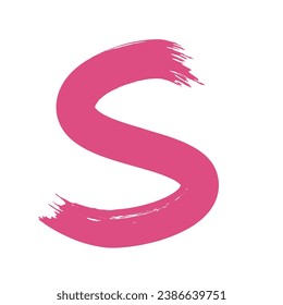 Pink Brush Stroke Design Element