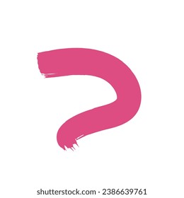 Pink Brush Stroke Design Element